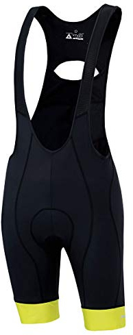 Airtracks Herren Fahrradhose Trägerhose Kurz Comfort Line - Radhose - Kurze Radlerhose - 3D Coolmax gepolstert - Atmungsaktiv - UV Schutz - Reflektoren