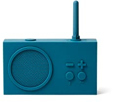 Lexon TYKHO 3 Enceinte Bluetooth Portable et Poste Radio FM, Etanche avec Batterie Rechargeable - Bleu Canard