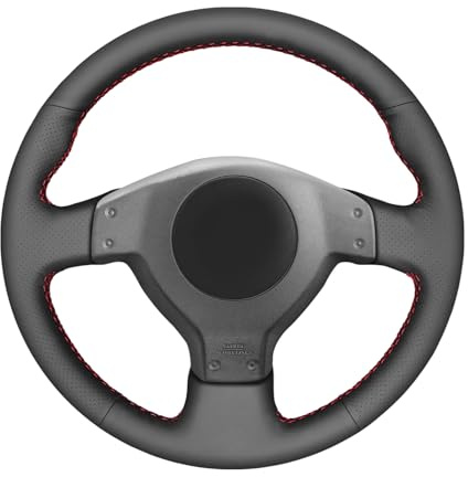 MEWANT Kundenspezifische Lenkradhülle aus Echtleder Lenkradbezug Lenkradschoner für Subaru Forester 2005-2008 Impreza WRX (WRX STI) Legacy Outback für Saab 9-2X 2005-2006