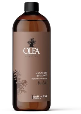 OLEA Haarmaske mit Baobaböl und Leinsamen (1000 ml) Haarkur Ohne Silikon und Parabene - Anti Frizz Hair Mask