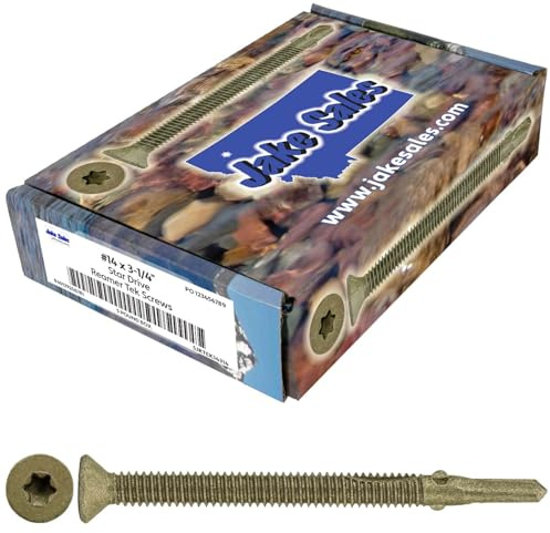 14x3-1/4 Reamer Tek Torx/Star Head Self-Drilling Wood to Metal Screws - for Flatbeds, Trailers - T-30 Torx Screw Head 5 POUNDS - 150 Screws