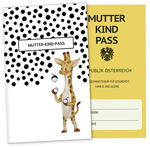OLGS Mutter-Kind-Passhülle Österreich Super Strange Giraffe - Baby Schwanger Mukipasshülle, Schutzhülle Muki-Pass ohne Personalisierung