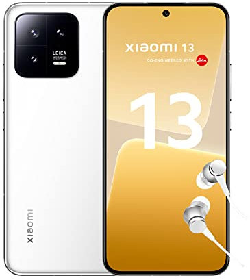 Xiaomi 13 - Smartphone 12+256GB, FHD+ 120Hz AMOLED 6.36, Snapdragon 8 gen 2, Leica main camera, 67W turbo charging, 4500mAh, White (IT + 2 anni garanzia)