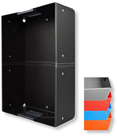 KRUSE Faltbox QuickBoxX 33l | Super kompakter Einkaufskorb mit 20 Kg Traglast | Extrem robuste Kofferraumbox (schwarz)