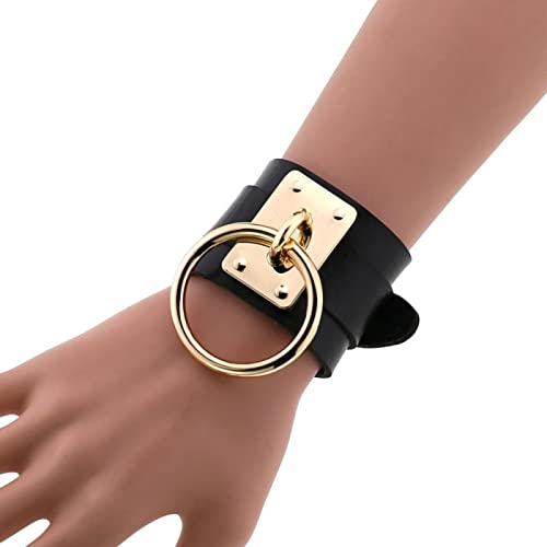 Bysonglezai Armbänder Damen Armband Frauen Geschenk Mädchen Cosplay Männer Schwarz Leder Nietenarmband Punk Armband Goth Manschette Armband Gothic Niet Schnalle Armbänder Für Frauen Gopunk-23