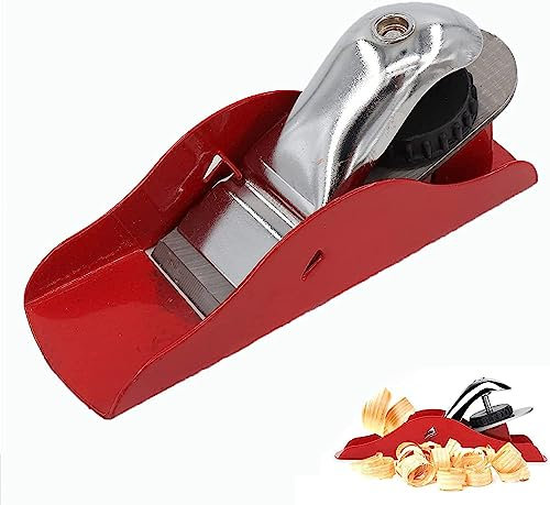 LATRAT Mini cepilladora de madera, cepilladora de bloques ajustable para procesamiento de artesanía de madera, tallado, proyectos de recorte, carpintero DIY modelismo
