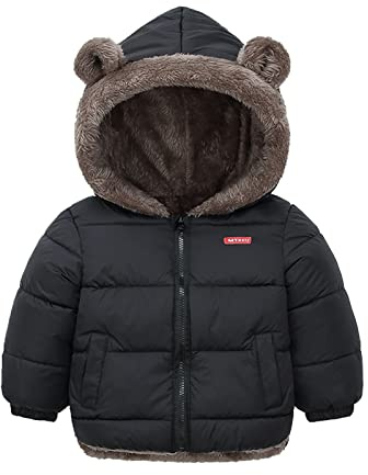 Xiaojiu Blouson-Manteau Fille Enfant Bébé Manteaux Imperméables à Capuche pour Garçon,Fille Manteau d'hiver Doudoune Neige Capuche Doudoune Garcon Doudoune Sans Manches Chauffante Veste Sk 2-3 ans