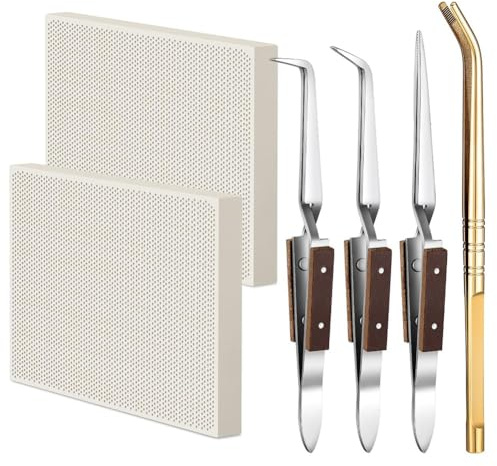 Aliaga 6-Teiliges Schmucklötset, Lötplatten, Lötplatte, Juweliere, die Schmelzgusswerkzeuge Herstellen, Zubehör, Pinzette, Einfache Installation, Einfach zu Bedienen