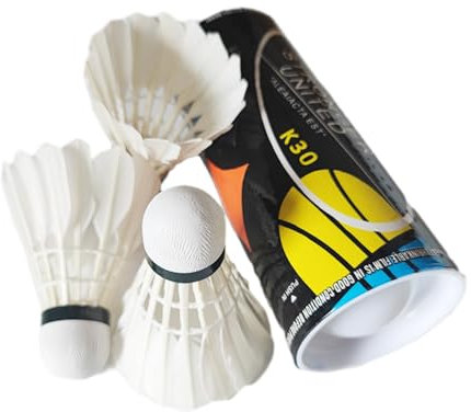 Trainingsbälle Set - 3 Stück Weißch Trainingsbälle | Premium Feder-Birdi, High-Speed-Bälle Badminton-Trainingsausrüstung für Junior-Spieler Pa