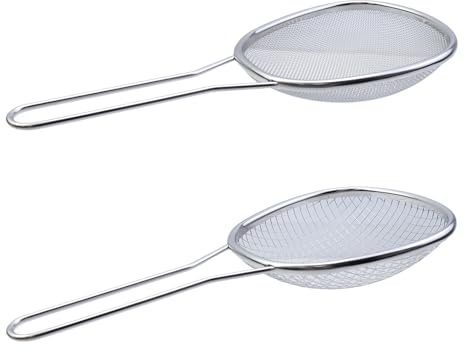 Nicerity 2 cucchiai scanalati per schiumarola, 30,5 cm, in acciaio inox, per pasta, ragno, schiumarola, mestolo per friggere e cucinare