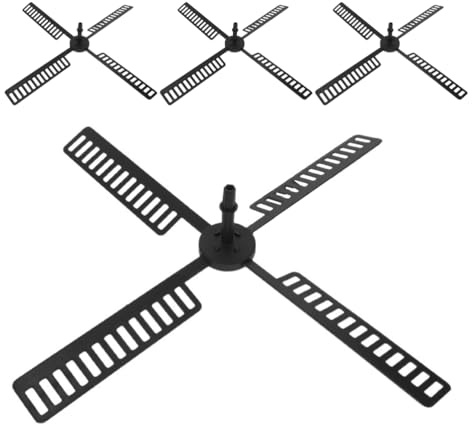 Kichvoe Windmühlenblätter Aus Kunststoff Wetterfestes Ersatzteil Für Solar Windmühle Garten Windmühlenteile Zubehör Außen Leuchtturm 15.75X15.75X1.18In