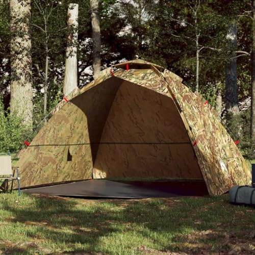 AUVYI Angelzelt 4 Personen Tarnmuster Quick Release 190T Polyester mit PU-Beschichtung 260x246x180 cm