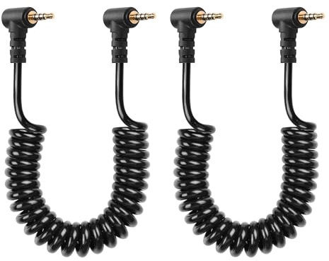 CERRXIAN Cavo audio da 2,5 mm TRRS a 4 poli maschio a maschio stereo audio ausiliario cavo arrotolato per videocamera, fotocamera, telecomando fotocamera, cuffie (ML to ML)