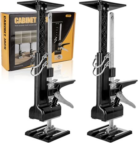 Guolich 2 Stück Arbeitssparende Armtürverwendung Plattenheber Schrankheber Klemmplatten-Nivelliersystem 880 lb/400kg für Böden,Türen,Schrankinstallation Heber für Gipskartonplatten,Mit Skala,39 cm