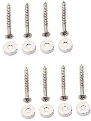Vaguelly 8stücke Halsbefestigungsbuchsen Und Schrauben Gitarre Und Bass Stabile Verbindungselemente Aus Langlebigem Material Installieren Für Gitarrenbauer Und Musiker