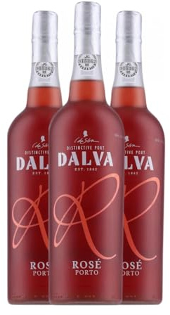 Dalva Rose Porto 75 cl Verstärkter Wein (Karton mit 3 Flaschen von 75 cl)