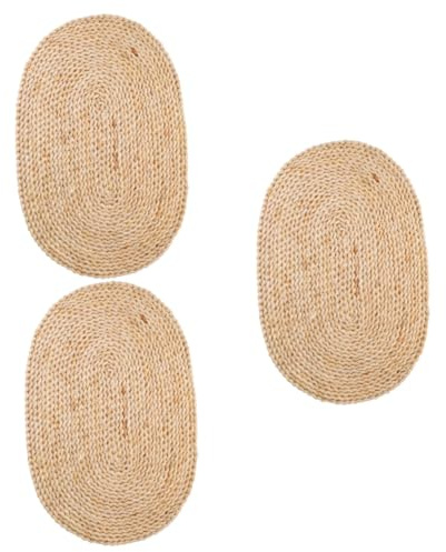 Mikinona 6Er Set Geflochtene Tischsets Hitzebeständige Platzmatte Aus Natürlichem Gewebe Rustikale Esstischdeko Für Untersetzer Tassen Vasen Und Den Täglichen Gebrauch