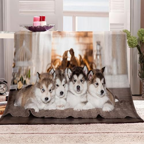 Hund Tiere Winterdecke 100 X 150 cm Cozy Blanket Decke Fleece Fleecedecke