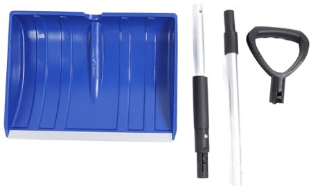 Pala da neve leggera e portatile, di grande capacità, staccabile, per emergenza, auto, giardino, esterno (blu)