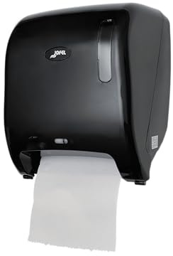 Jofel AG65600, automatischer Papierspender, kontinuierliche Spule, hergestellt aus schwarzem ABS, Papier 220 mm breit, 200 mm Dorn Ø 35/45 mm