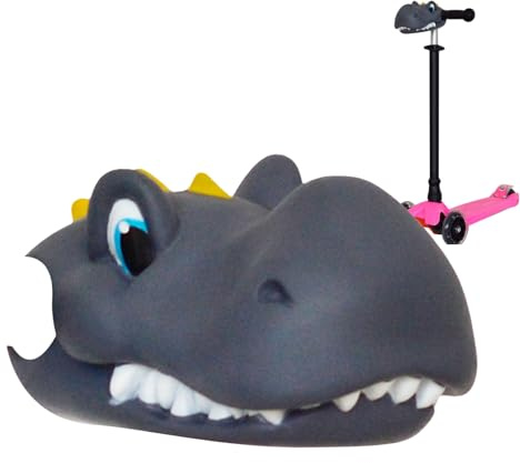 Dinosaur Scooter Decor – Handlebar Toy Head, Cute Kid Accessories| Silicone T Bar Accessory With Design For Boys And Girls, Fun Scooter Decoration For Outdoor Riding, Creative Bike Ornament