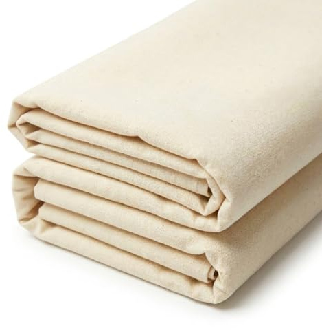 Nesselstoff Meterware 5m x 170cm Baumwollstoff 130g/m² Natur | Rohbaumwolle ungebleicht Leinenoptik, zum Nähen Basteln Dekorieren Vorhänge Tischdecken, Oeko-Tex Standard 100