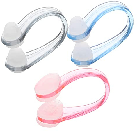 Milisten 3pezzi Tappi Nasali Per Nuoto in Silicone Clip Per Naso Da Piscina Per Adulti Tappi Nasali Comodi e Leggeri