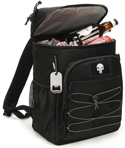Bunnychic Zaino Tattico Termico, zaino frigo isolato 25L per campeggio | Robuster taktischer Kühlrucksack, 25L Volumen, auslaufsichere Isolierfutter, wasserfestes 900D-Gewebe für Beruf & Arbeit
