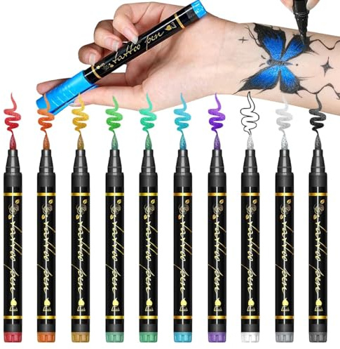 Opdestn Körperstifte,Body Marker Stift | 10 Farben Abwaschbare Gesichtsfarbe Für Feste Halloween Karneval Cosplay Kinder Frauen Männer