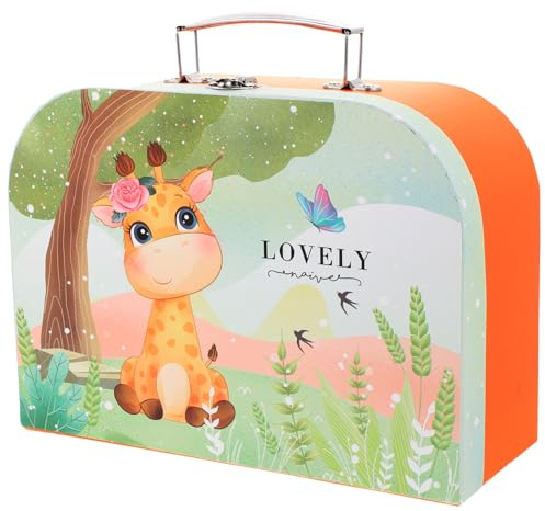 AUTSUPPL Leichter und Eleganter Optik mit Einfachem Design Kleiner Koffer aus Papierboard als Spielzeug Organizer und Geschenkbox für Kinder für Täglichen Gebrauch