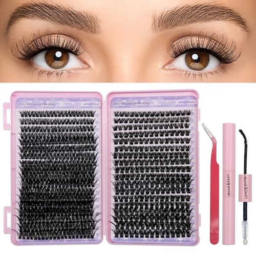 VEGCOO Lot de 630 paquets de cils artificiels 80D + 100D pour extension de cils naturels, cils russes souples 9 à 18 mm, pour usage personnel et domestique