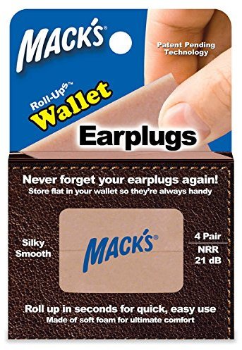 Macks Roll Up Wallet Earplugs 4 Pair