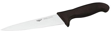 Paderno 18019-18 Coltello Scannare, 18 cm, Manico Nero, Acciaio Ice Hardening