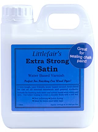 Littlefair's Water Based Extra Strong Varnish (1ltr, Satin)