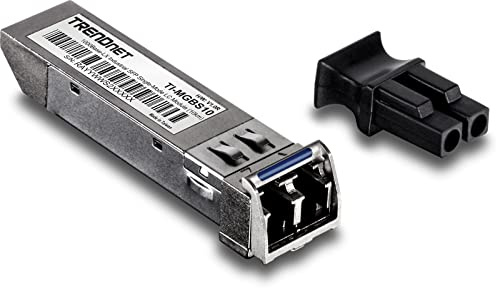 TRENDnet 1000Base-LX Industrial SFP Single-Mode LC Module (10km-6.2 Miles), IEEE 802.3z, ANSI, MSA Compliant, Data Rates up to 1.25 Gbps, Hot-Pluggable, LC-Type Duplex, TI-MGBS10