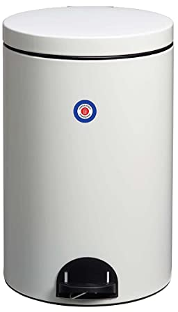 ROSSIGNOL Poubelle de cuisine à pédale. Capacité 14L, Fabrication française, Seau intérieur amovible avec anse, Pratique ELORA