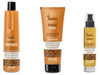 Kit Seliar Luxury Shampoo 350 ml + Maschera 300 ml + Olio 100 ml per capelli secchi e opachi