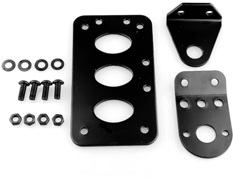 Yctze Halterung für seitliche Montage für Motorrad, Halterung aus Metall, seitliche Montage für Nummernschild, Rücklicht, Bremslicht, aus Aluminiumlegierung, Schwarz