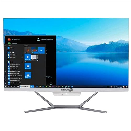SIMPLETEK Ordinateur de bureau tout-en-un I3 3120M 24 1080P Full HD WIFI HDMI Windows 10 Professionnel (8 Go SSD 240 Go)