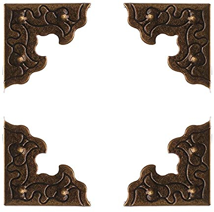 Eckschutz Aus Metall 10 Stück Vintage Style Schmuckschatulle Eckwinkel Holzetui Eckenschutz Dekorative Ecke Für Möbel Metall Handwerk-Bronze