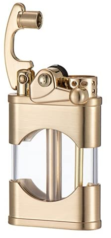 (Verkauf ohne Kerosin) Vintage Kerosin Feuerzeug Messing Sichtbare Kapazität Feuerzeug Klassisches Design Geschenk