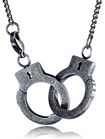 HCMA Titan Stahl Klassisches Design Berühmte Marke Handschellen Anhänger Halsketten Für Männer Halskette Luxusschmuck