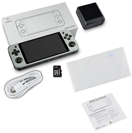 MOLVUS Console di Gioco Portatile RG552 con 30.000 Giochi 256G TF Card, Console per Videogiochi con Schermo IPS da 5,36 Pollici Sistema Open Source Android e Linux, Funzione WiFi