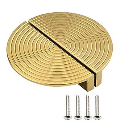 YQOLG87 Maniglie per cassetti a Mezzo Cerchio,Dorato-Pomelli per Armadio da Cucina con Vite,Semicerchio Armadio Porta Tirare manopole,Moderna Lega di Alluminio Armadio Pomolo-2 Pezzi,4I/100mm