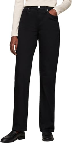 Tommy Hilfiger Damen Jeans Hose Classic Stay Straight Fit, Schwarz (Stay Black), 27W/28L