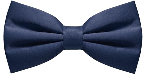 JEMYGINS Papillon opaco da uomo disponibile in colori uniti, blu navy, M