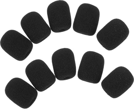 Standard Handmikrofonabdeckung aus Schaumstoff Schwarz | Mikrofon und Verstärker, Tragbar und Leicht, 20 Stück Packung, Zubehör für Alltag