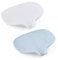 Wisebom 2 pièces Plastique Porte Savon Boîte à Savon avec Drain de Vidage Salle de Bain Support Savon Antidérapant Porte Savon pour Savon Éponges Salle de Bains Cuisine (Bleu et Blanc)