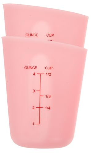 SOIMISS 2pezzi Tazza Dosatrice in Silicone Doppia Scala Resistente Al Calore Facile Da e Duraturo Per Cucinare e Misurare Liquidi in Cucina