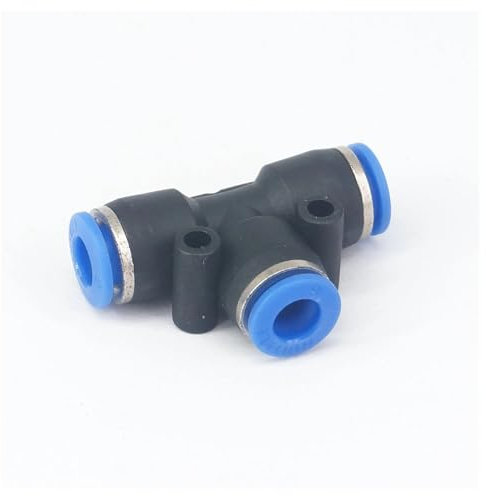CNTUSRXT 5PC Fit Tube O/D 6mm Pneumatic Tee 3 Way Push In Connector Union Quick Release Air Fitting Plumbing